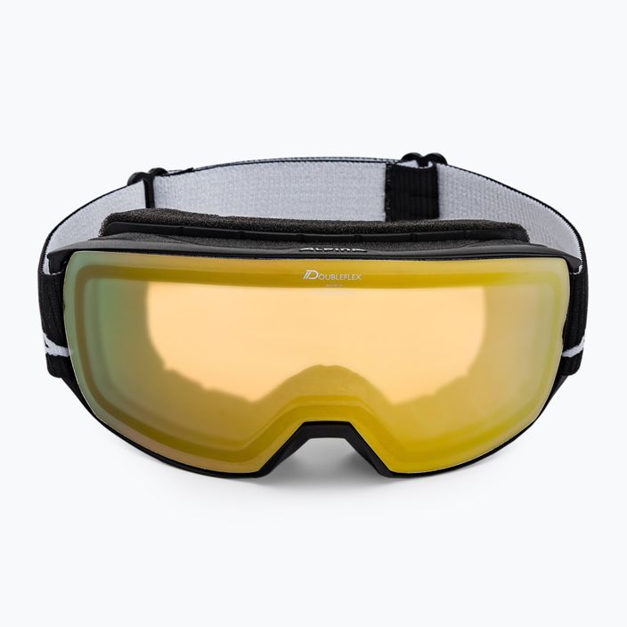 Alpina Nakiska Q-Lite juodi matiniai/auksiniai slidinėjimo akiniai 2