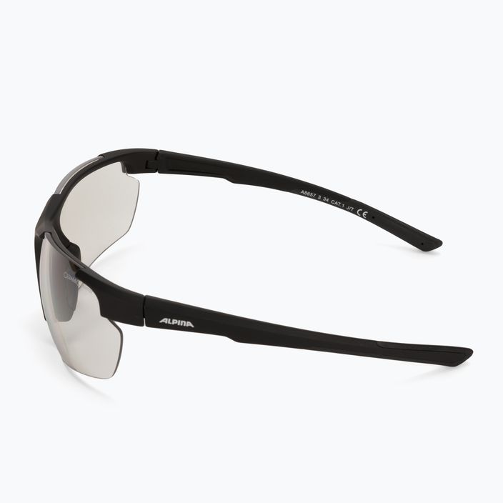 Dviračio akiniai Alpina Defey HR juodas matinis / skaidrus veidrodis 4