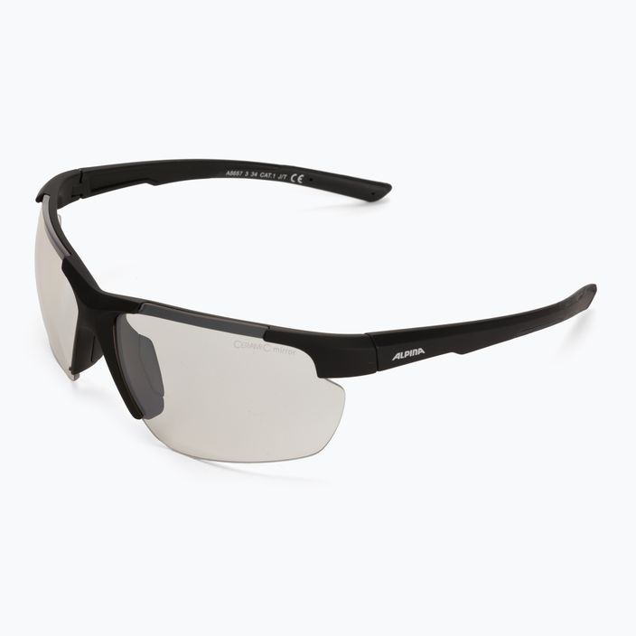 Dviračio akiniai Alpina Defey HR juodas matinis / skaidrus veidrodis 5
