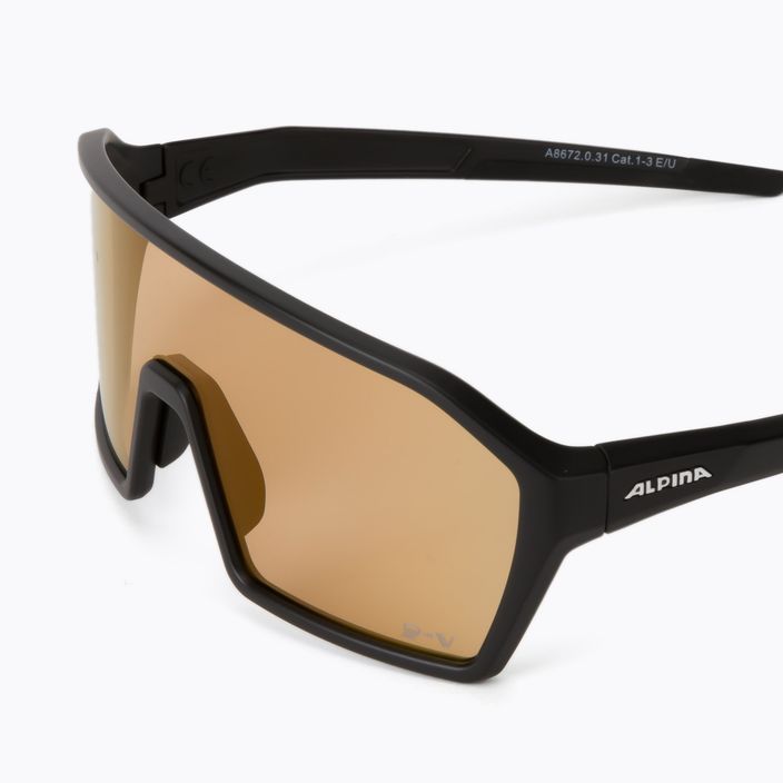 Dviračio akiniai Alpina Ram Q-Lite V juodas matinis/raudonas veidrodis 5