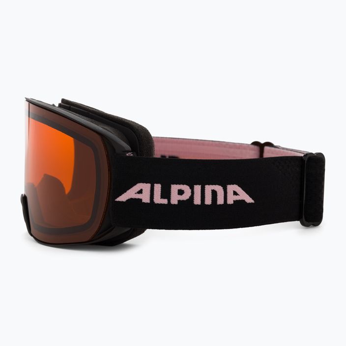 Alpina Nakiska slidinėjimo akiniai juodi/rožiniai matiniai/oranžiniai 4