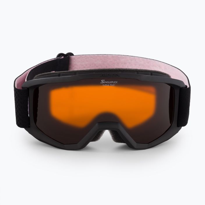 Alpina Piney vaikiški slidinėjimo akiniai juodi/rožiniai matiniai/oranžiniai 2