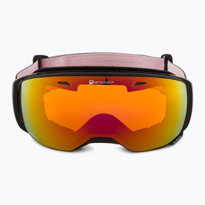 Alpina Estetica Q-Lite juodi/rožiniai matiniai/dugniniai slidinėjimo akiniai 2