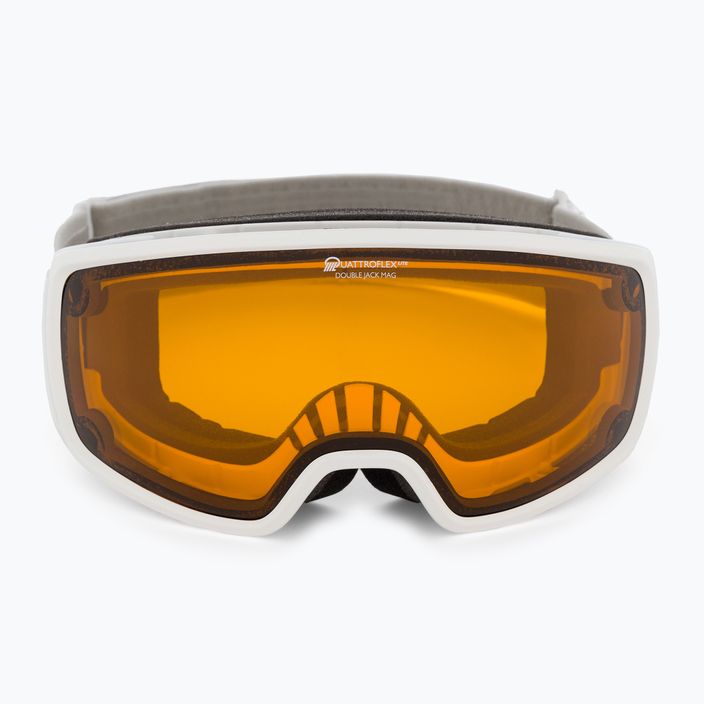 Alpina Double Jack Mag Q-Lite balti blizgūs / veidrodiniai juodi slidinėjimo akiniai 2