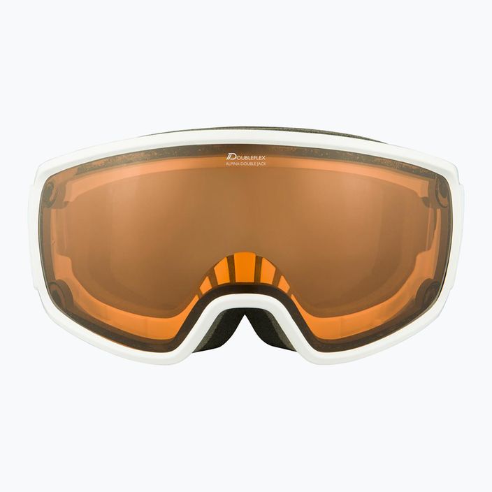 Alpina Double Jack Mag Q-Lite balti blizgūs / veidrodiniai juodi slidinėjimo akiniai 9