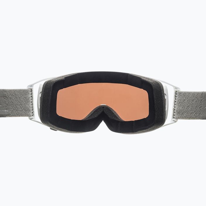 Alpina Double Jack Mag Q-Lite balti blizgūs / veidrodiniai juodi slidinėjimo akiniai 10