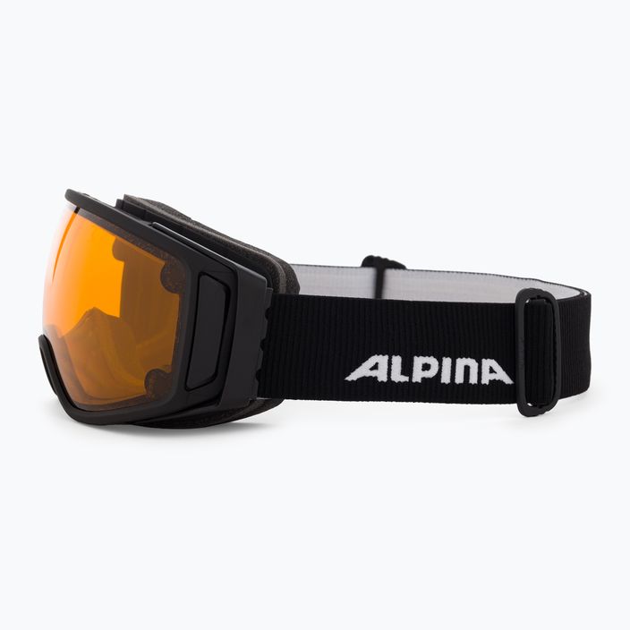 Alpina Double Jack Mag Q-Lite juodi matiniai/veidrodiniai juodi slidinėjimo akiniai 4