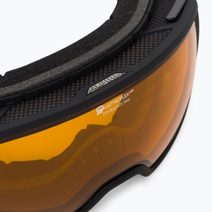 Alpina Double Jack Mag Q-Lite juodi matiniai/veidrodiniai juodi slidinėjimo akiniai 5