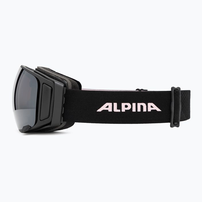 Alpina Double Jack Mag Q-Lite juodi/rožiniai matiniai/veidrodiniai juodi slidinėjimo akiniai 4