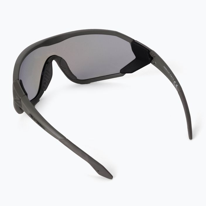 Alpina S-Way VM mėnulio pilkumo matiniai/mėlyni veidrodiniai dviratininkų akiniai 2