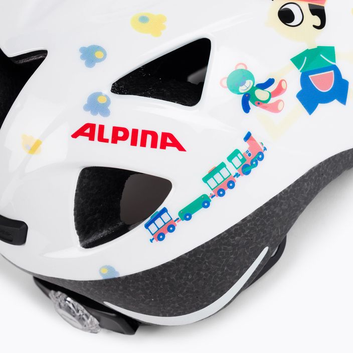 Alpina vaikiškas dviratininko šalmas Ximo white bear gloss 7