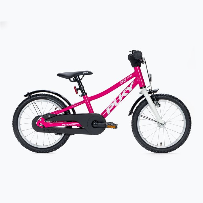 Puky CYKE 16-1 Alu vaikiškas rožinės ir baltos spalvos dviratis 4402