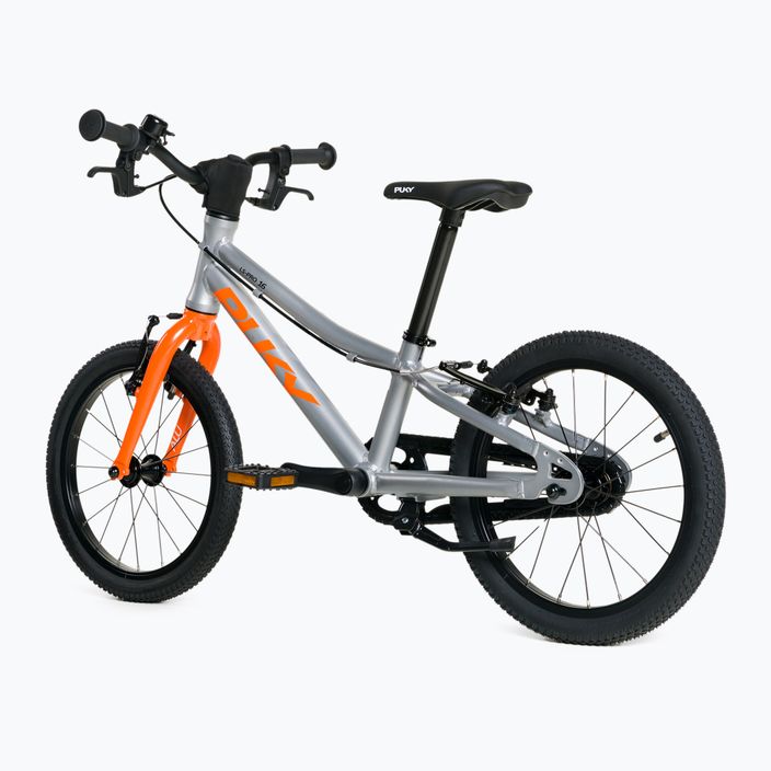 PUKY LS Pro 16 sidabro ir oranžinės spalvos dviratis 4420 3