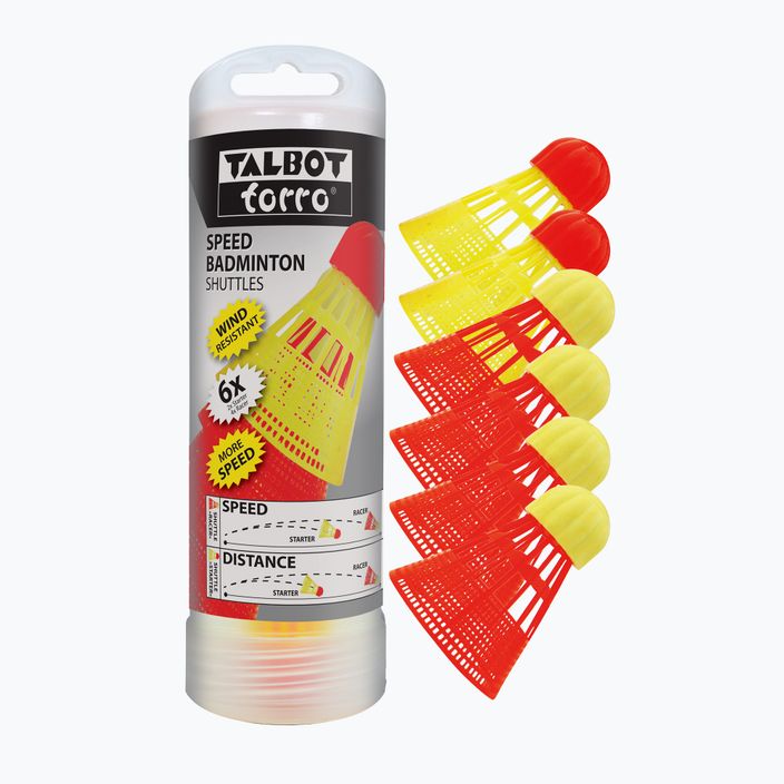 Talbot-Torro Speedbadmintono raketės 6 vnt. raudonos spalvos 490180 2