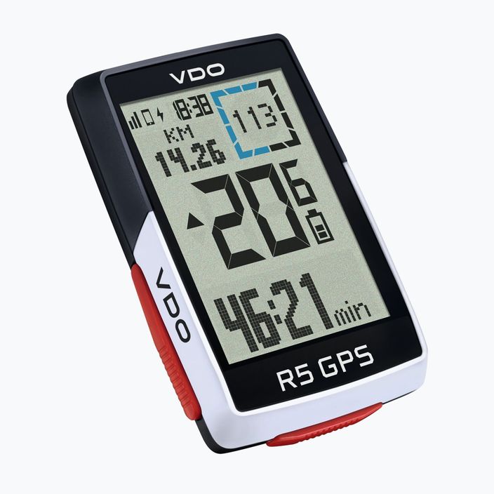 VDO R5 GPS viršutinio laikiklio rinkinys - dviračių skaitiklis juodai baltas 64051 2