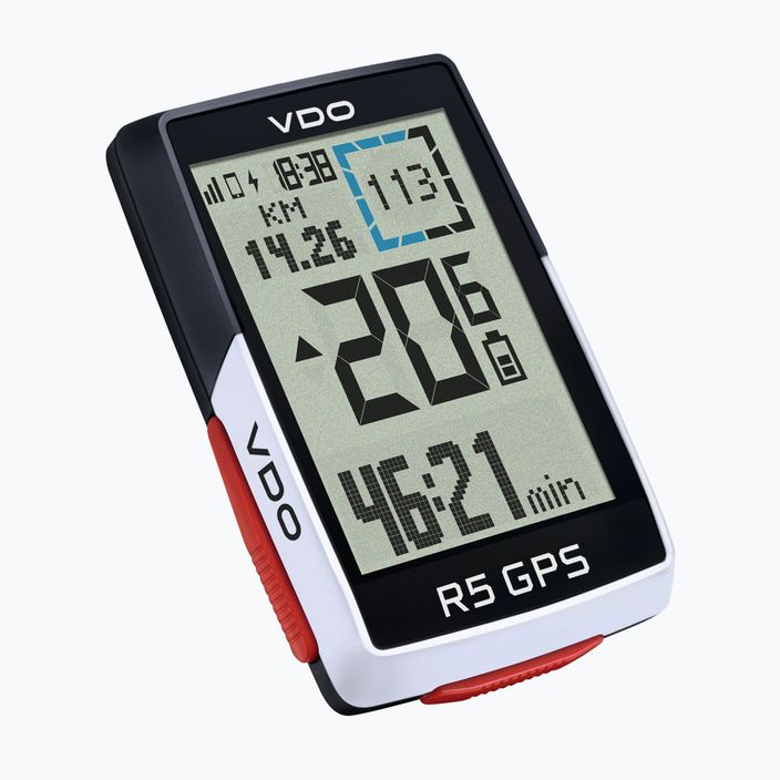 VDO R5 GPS pilnas jutiklių rinkinys dviračių skaitiklis juodai baltas 64052 2