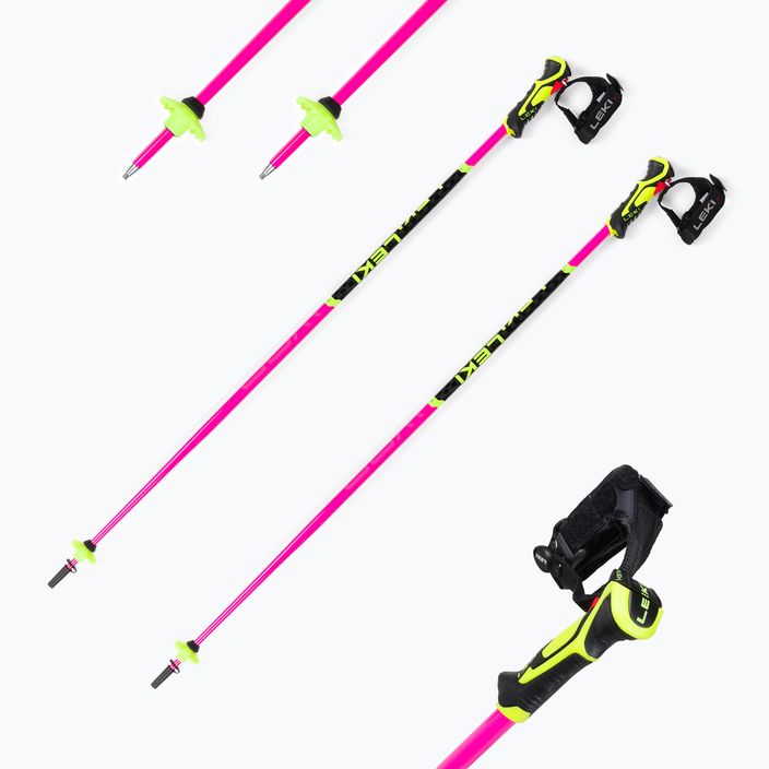 LEKI WCR Lite SL 3D vaikų slidinėjimo lazdos rožinės spalvos 65265852100 7