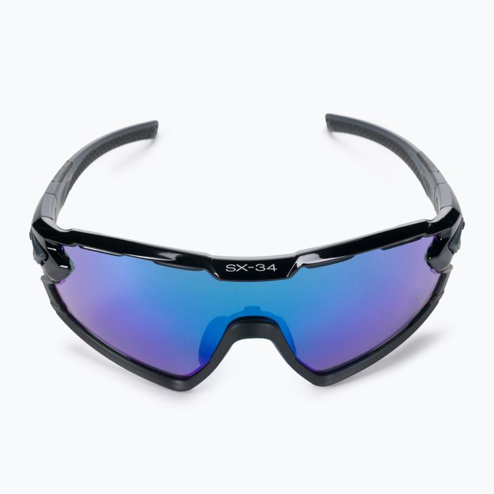 CASCO dviratininkų akiniai SX-34 Carbonic black/blue mirror 09.1302.30 5