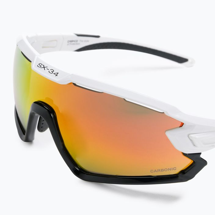 CASCO dviratininkų akiniai SX-34 Carbonic balti/juodi/raudoni 09.1320.30 3