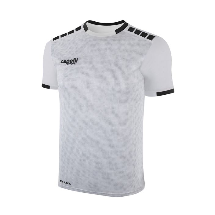 Vyriški Capelli Cs III Block futbolo marškinėliai balta/juoda 2