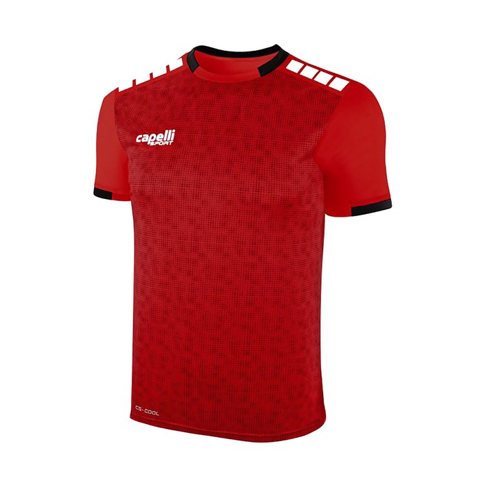 Capelli Cs III Block Jaunimo raudonos/juodos spalvos vaikiški futbolo marškinėliai 2