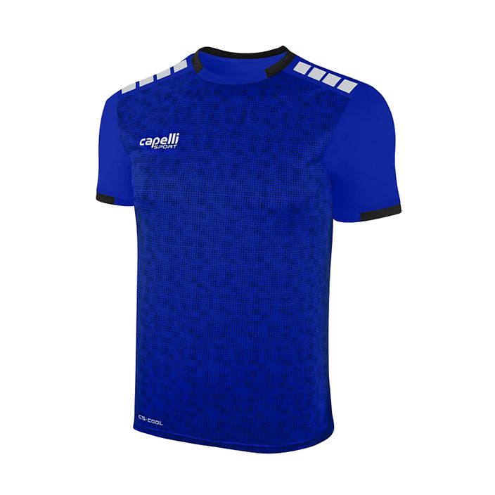 Capelli Cs III Block Jaunimo futbolo marškinėliai karališkai mėlyni/juodi 2