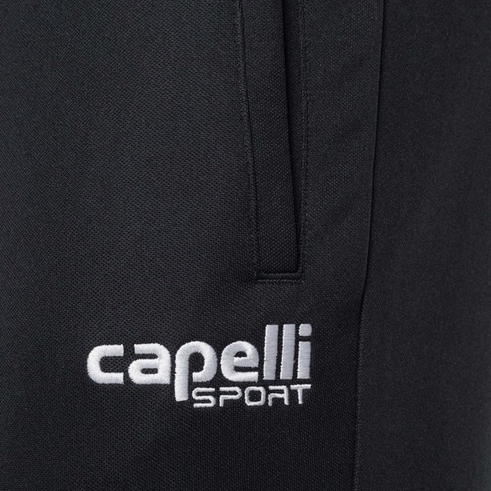 Vyriškos Capelli Basic I Adult treniruočių futbolo kelnės juoda/balta 3