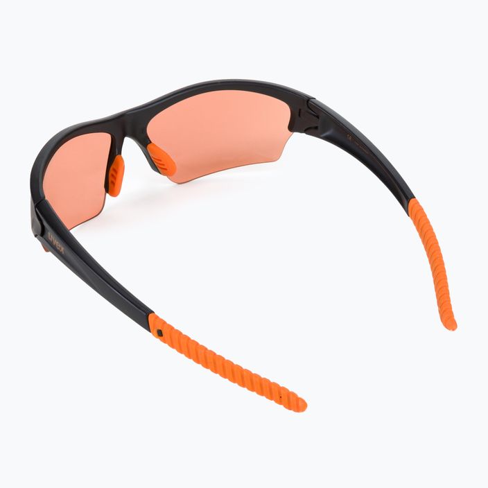 UVEX Sunsation black mat orange/litemirror orange dviratininkų akiniai 53/0/606/2212 2