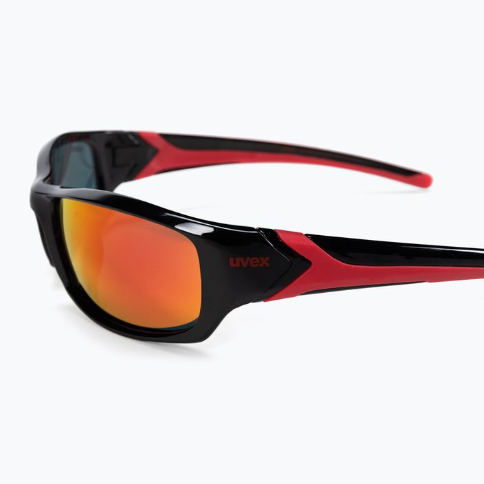UVEX Sportstyle 211 juodai raudoni/veidrodiniai raudoni akiniai nuo saulės 53/0/613/2213 5