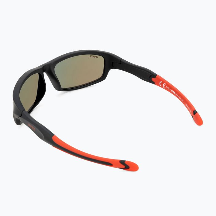 UVEX vaikiški akiniai nuo saulės Sportstyle black mat red/ mirror red 507 53/3/866/2316 2
