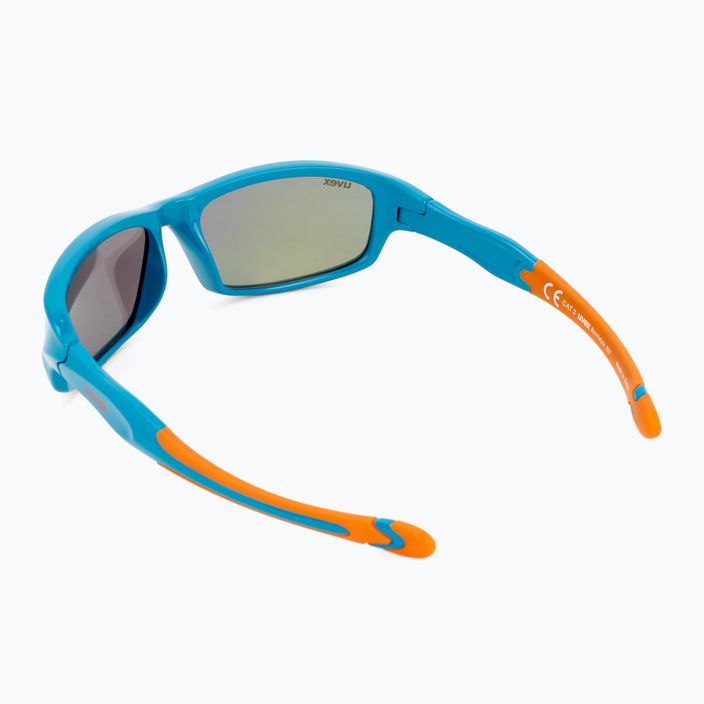 UVEX vaikiški akiniai nuo saulės Sportstyle mėlynai oranžiniai/veidrodiniai rožiniai 507 53/3/866/4316 2