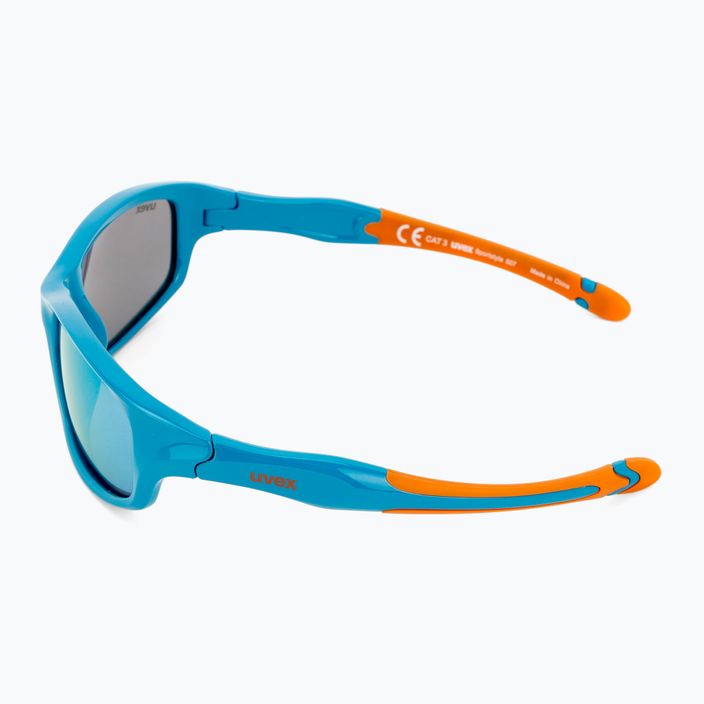 UVEX vaikiški akiniai nuo saulės Sportstyle mėlynai oranžiniai/veidrodiniai rožiniai 507 53/3/866/4316 4