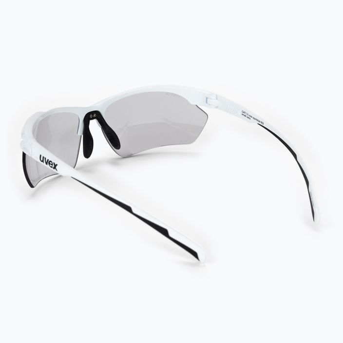 UVEX Sportstyle 802 balti/variomatiniai dūminiai dviratininkų akiniai 53/0/894/8801 2