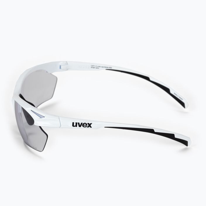 UVEX Sportstyle 802 balti/variomatiniai dūminiai dviratininkų akiniai 53/0/894/8801 4