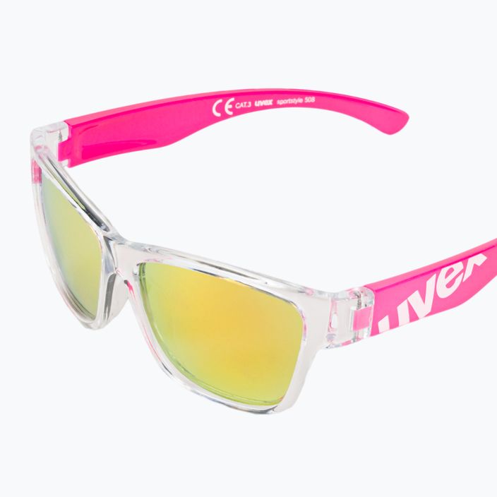 UVEX vaikiški akiniai nuo saulės Sportstyle 508 skaidrios rožinės/veidrodinės raudonos spalvos 53/3/895/9316 5