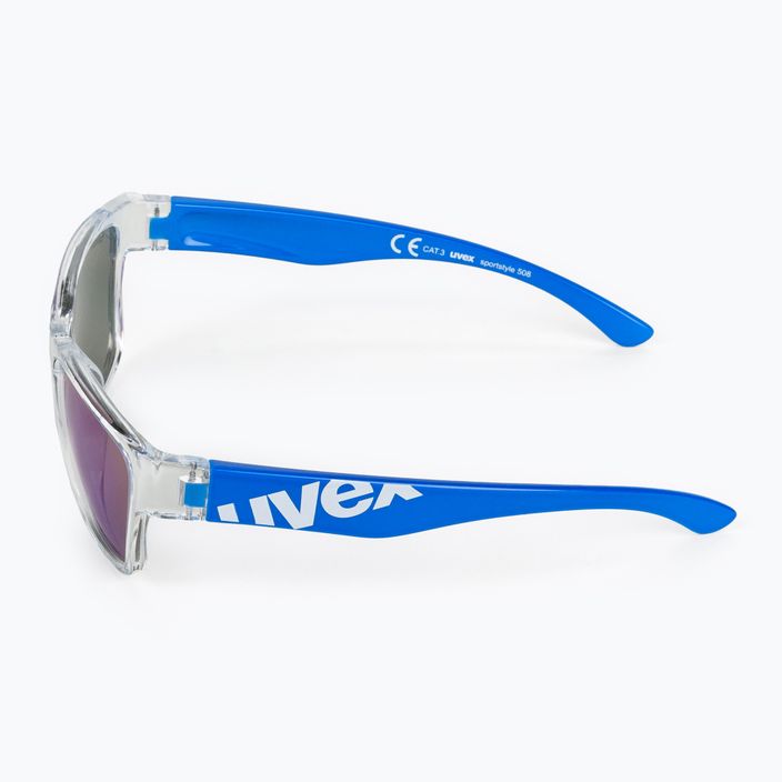 UVEX vaikiški akiniai nuo saulės Sportstyle 508, skaidriai mėlyni / veidrodiniai mėlyni 53/3/895/9416 4