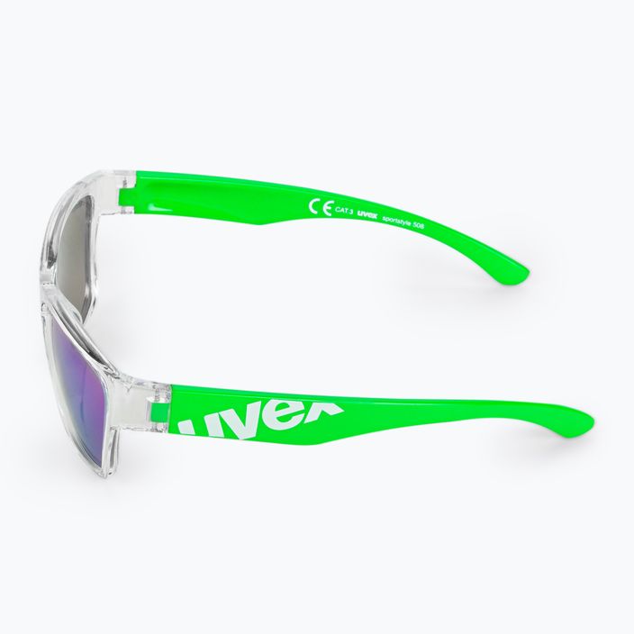 UVEX vaikiški akiniai nuo saulės Sportstyle 508, skaidriai žali / veidrodiškai žali 53/3/895/9716 4