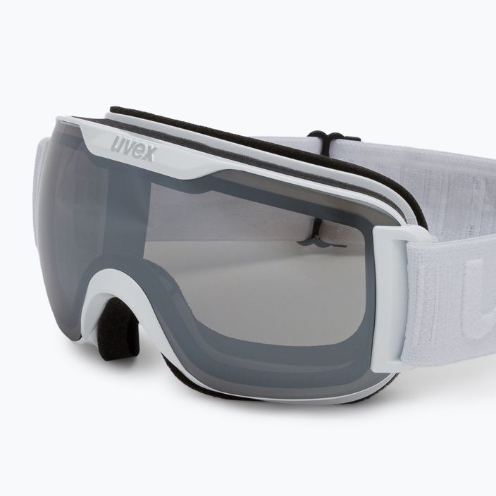 Slidinėjimo akiniai UVEX Downhill 2000 S LM balti matiniai / veidrodiniai sidabriniai / skaidrūs 55/0/438/1026 5