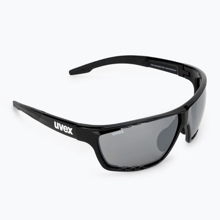 UVEX Sportstyle 706 juodi/šviesiai sidabriniai akiniai nuo saulės 53/2/006/2216