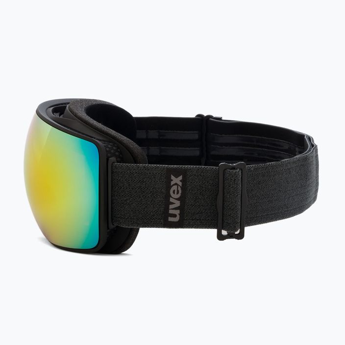 Slidinėjimo akiniai UVEX Compact FM juodas matinis veidrodis rainbow rose 55/0/130/20 3