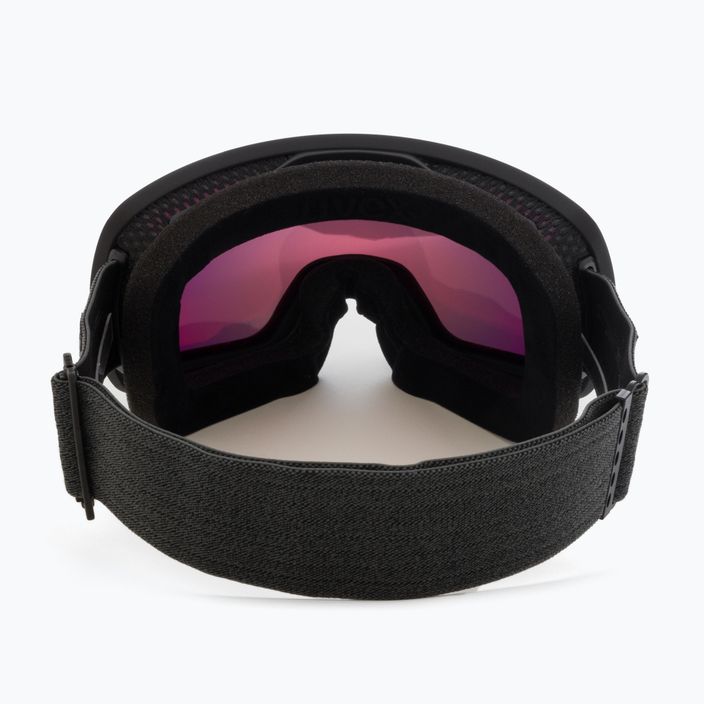 Slidinėjimo akiniai UVEX Compact FM juodas matinis veidrodis rainbow rose 55/0/130/20 4
