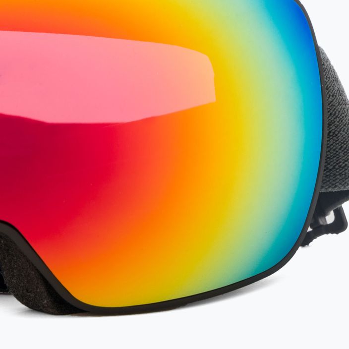 Slidinėjimo akiniai UVEX Compact FM juodas matinis veidrodis rainbow rose 55/0/130/20 5