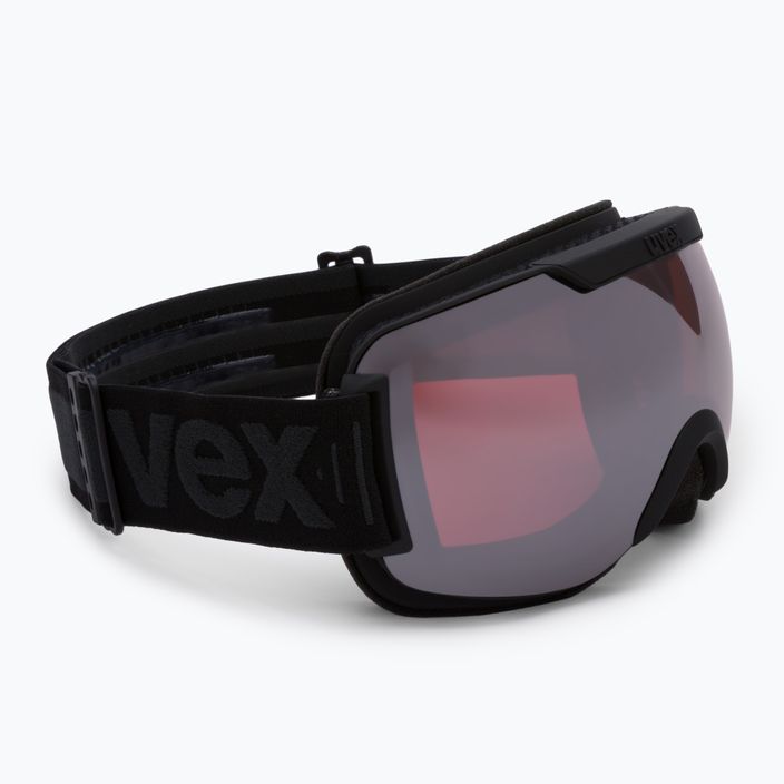 Slidinėjimo akiniai UVEX Downhill 2000 FM juodi matiniai / veidrodiniai sidabriniai / rožiniai 55/0/115/2424
