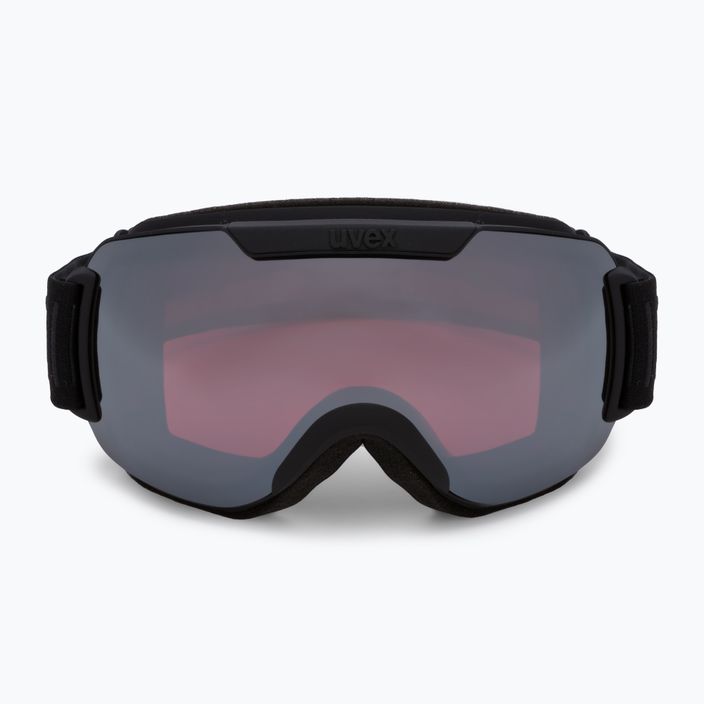 Slidinėjimo akiniai UVEX Downhill 2000 FM juodi matiniai / veidrodiniai sidabriniai / rožiniai 55/0/115/2424 2