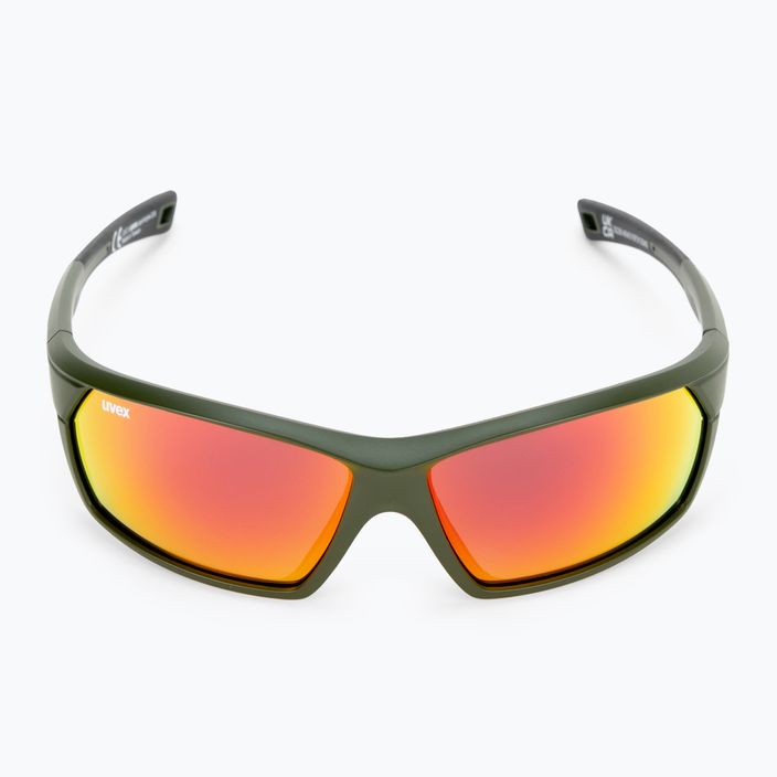 UVEX Sportstyle 225 alyvuogių žalios spalvos matiniai / veidrodiniai sidabriniai akiniai nuo saulės 53/2/025/7716 3