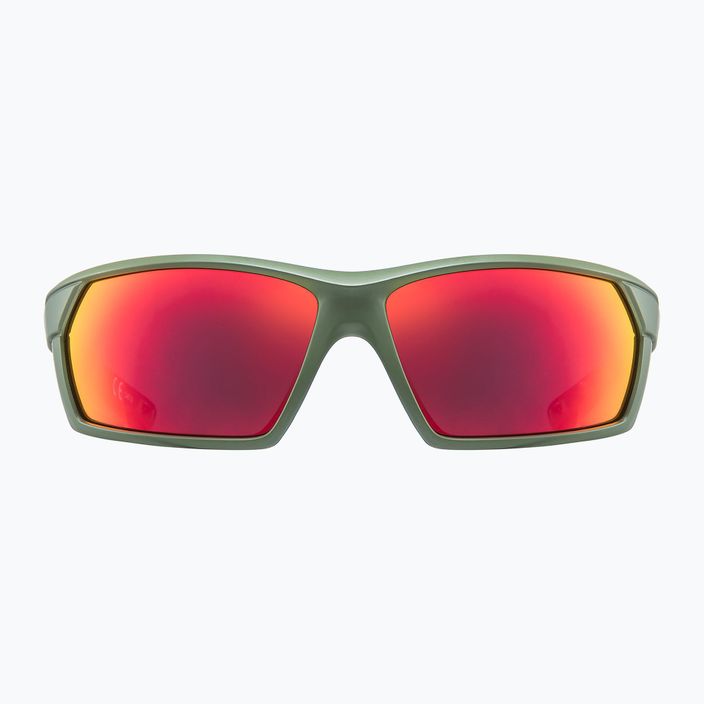 UVEX Sportstyle 225 alyvuogių žalios spalvos matiniai / veidrodiniai sidabriniai akiniai nuo saulės 53/2/025/7716 6