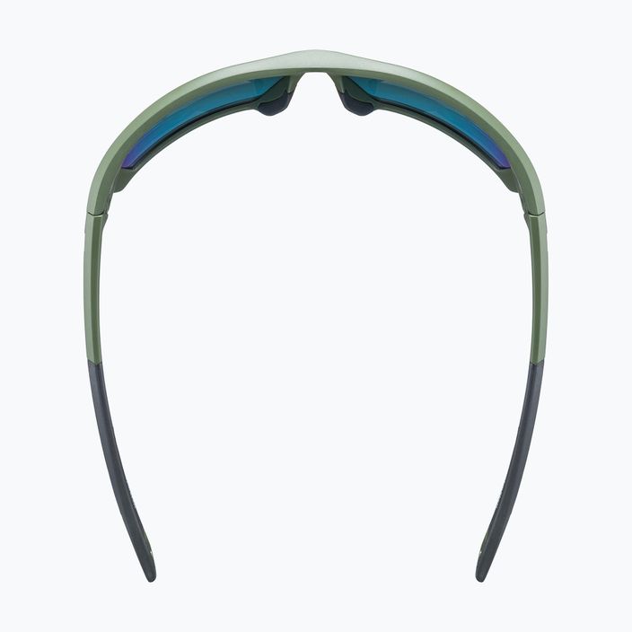 UVEX Sportstyle 225 alyvuogių žalios spalvos matiniai / veidrodiniai sidabriniai akiniai nuo saulės 53/2/025/7716 8