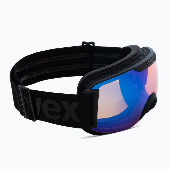 Slidinėjimo akiniai UVEX Downhill 2000 S CV black mat/mirror blue colorvision yellow 55/0/447/21