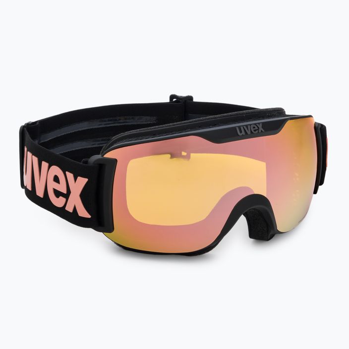 Slidinėjimo akiniai UVEX Downhill 2000 S black mat/mirror rose colorvision yellow 55/0/447/2430
