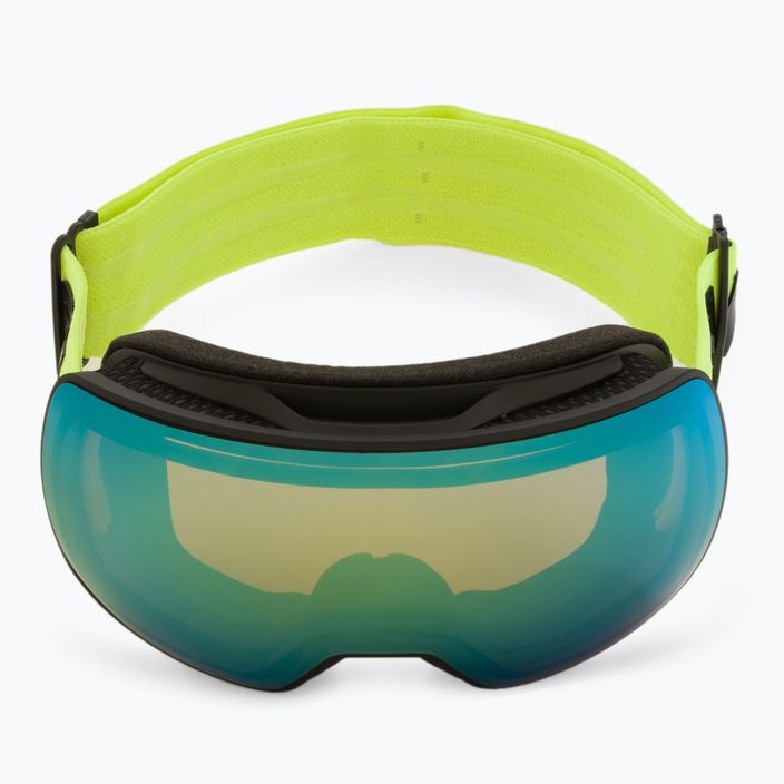 Slidinėjimo akiniai UVEX Compact FM juodi matiniai/veidrodiniai oranžiniai 55/0/130/23 2